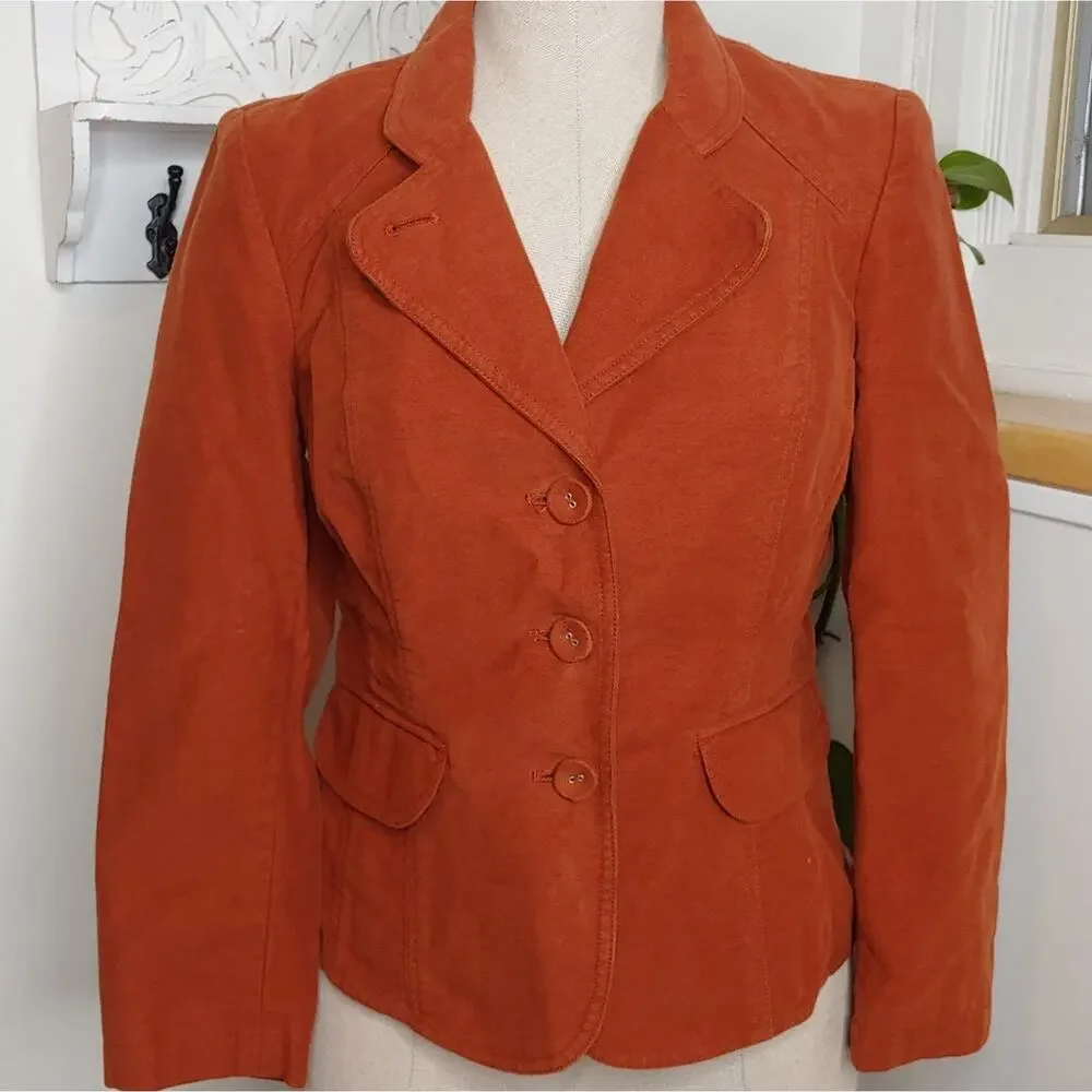 J. Jill Orange Blazer, 6 Petite